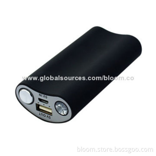5,600mAh USB Power Bank with LED Torch with 1A Output, Low-cost, Best Seller for Promotional